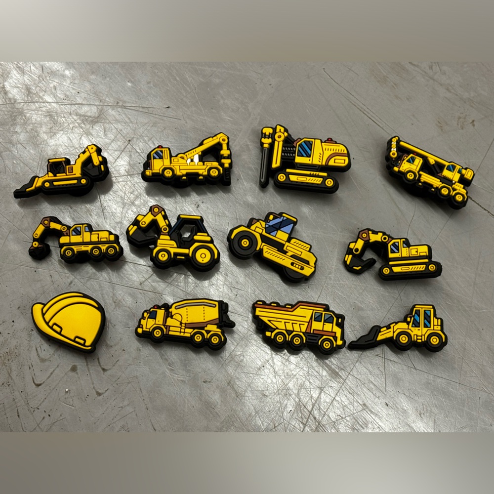 Yellow Construction Vehicle Shoe croc Charms jibbitz